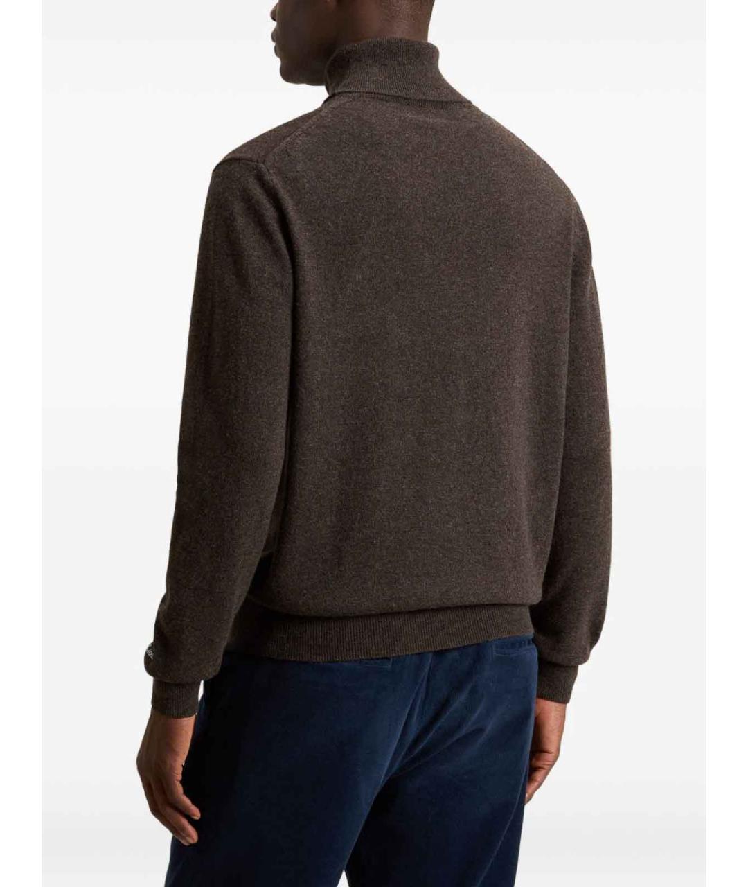 WOOLRICH Коричневый шерстяной джемпер / свитер, фото 4