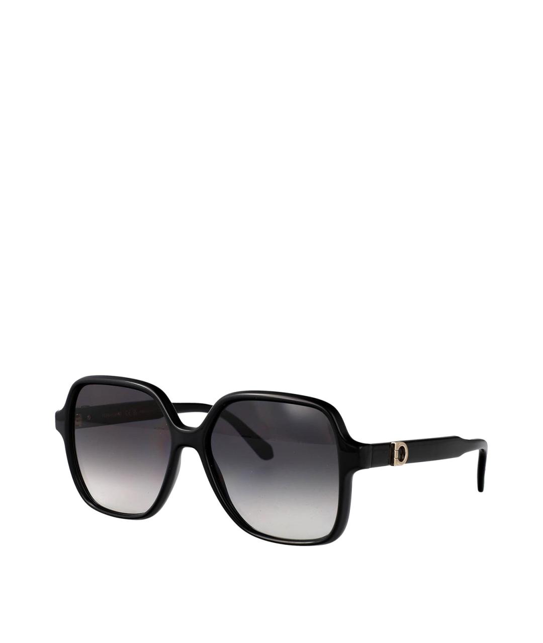 FERRAGAMO Черные пластиковые солнцезащитные очки, фото 2
