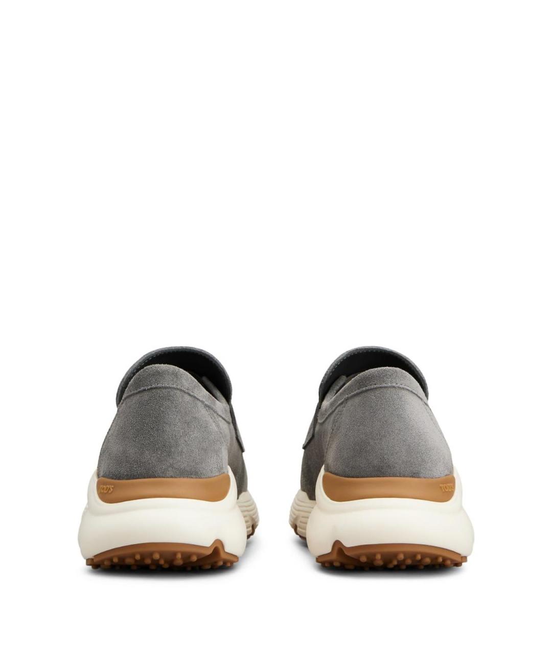 TOD'S Серые кожаные кроссовки, фото 2