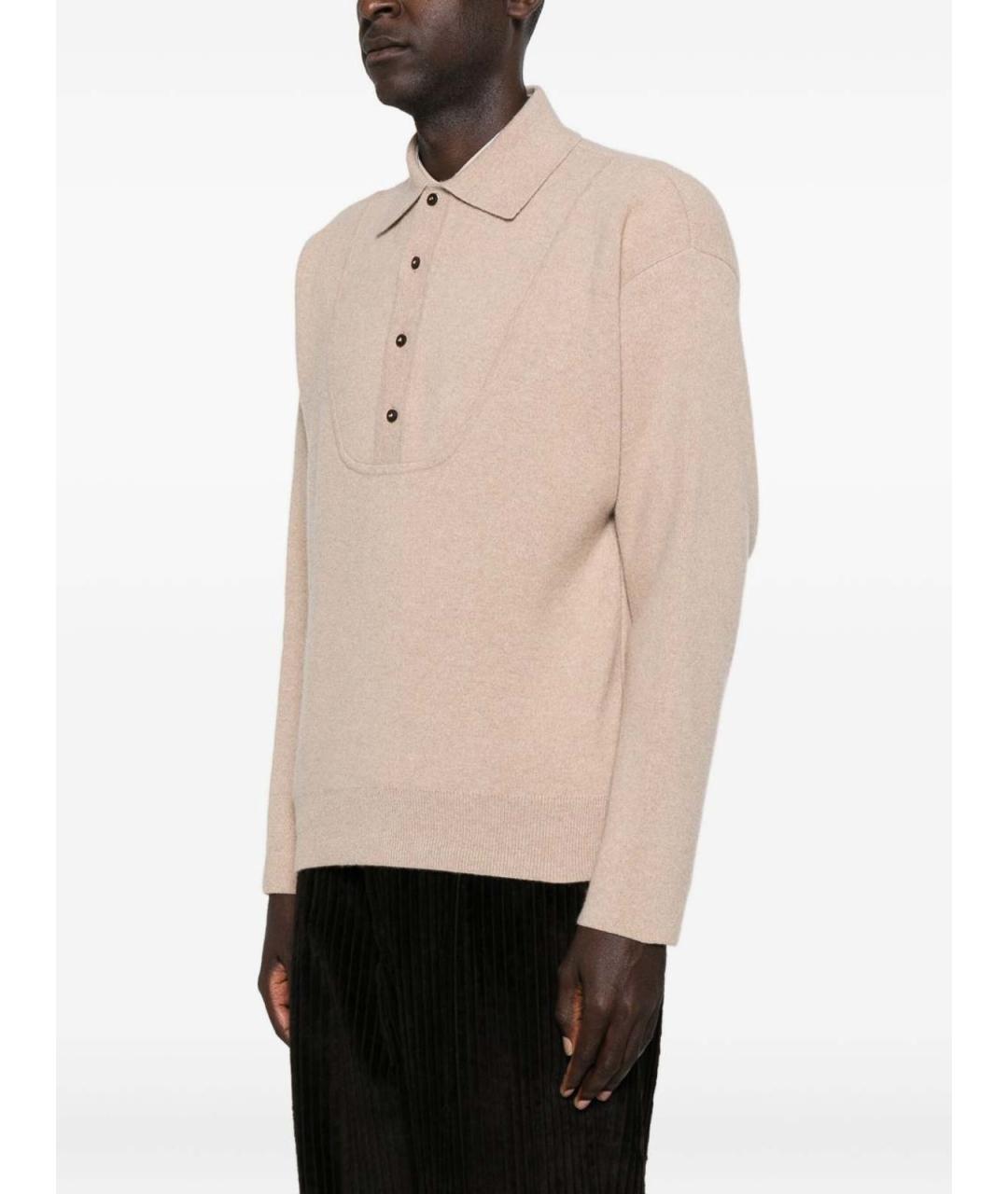 JACQUEMUS Бежевый кашемировый джемпер / свитер, фото 3