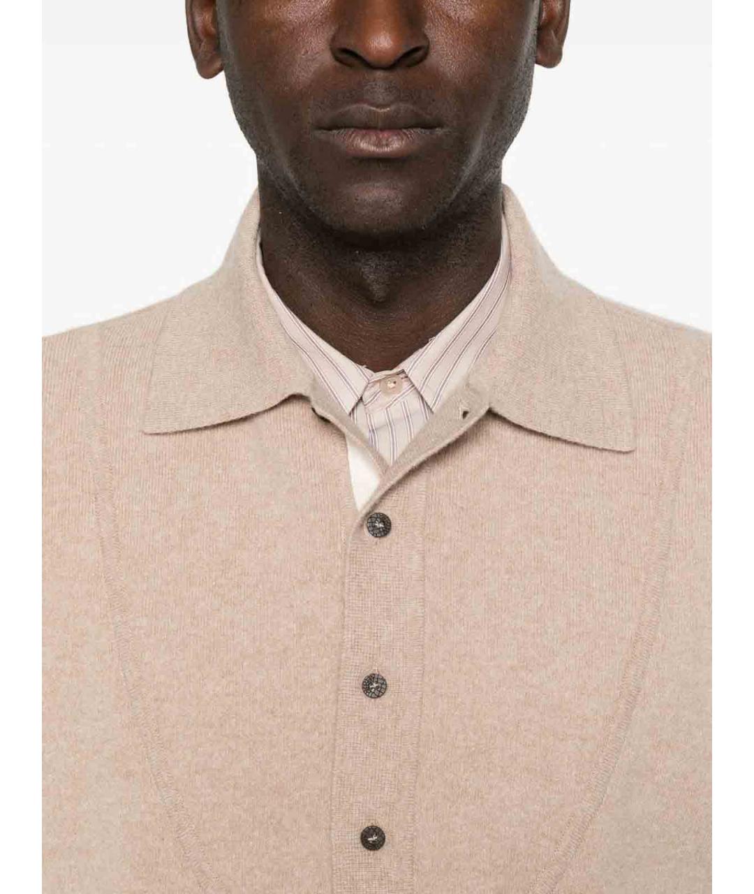 JACQUEMUS Бежевый кашемировый джемпер / свитер, фото 4