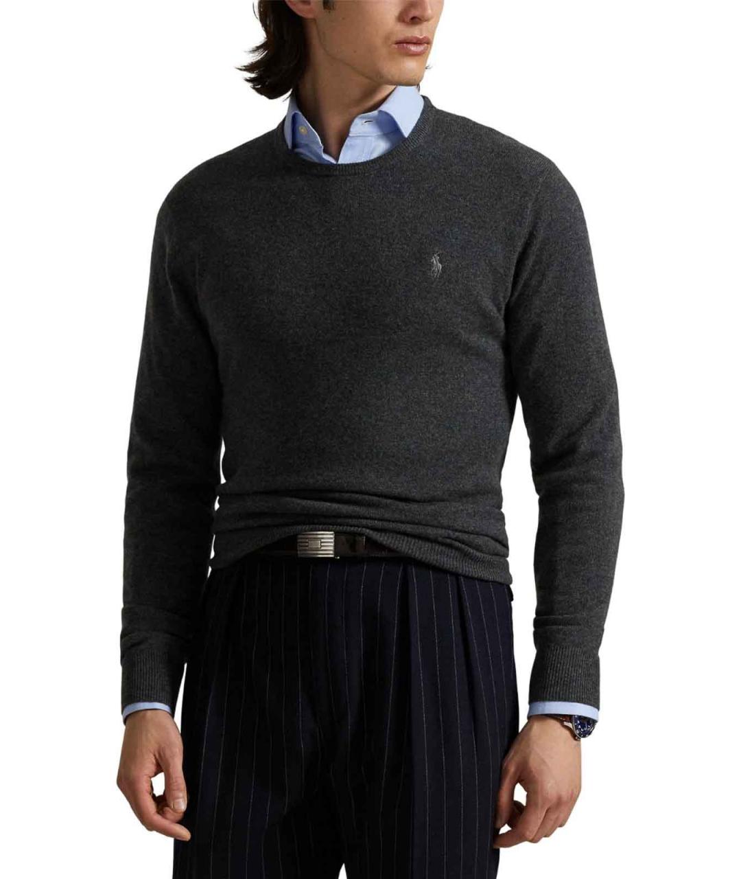 POLO RALPH LAUREN Серый шерстяной джемпер / свитер, фото 3