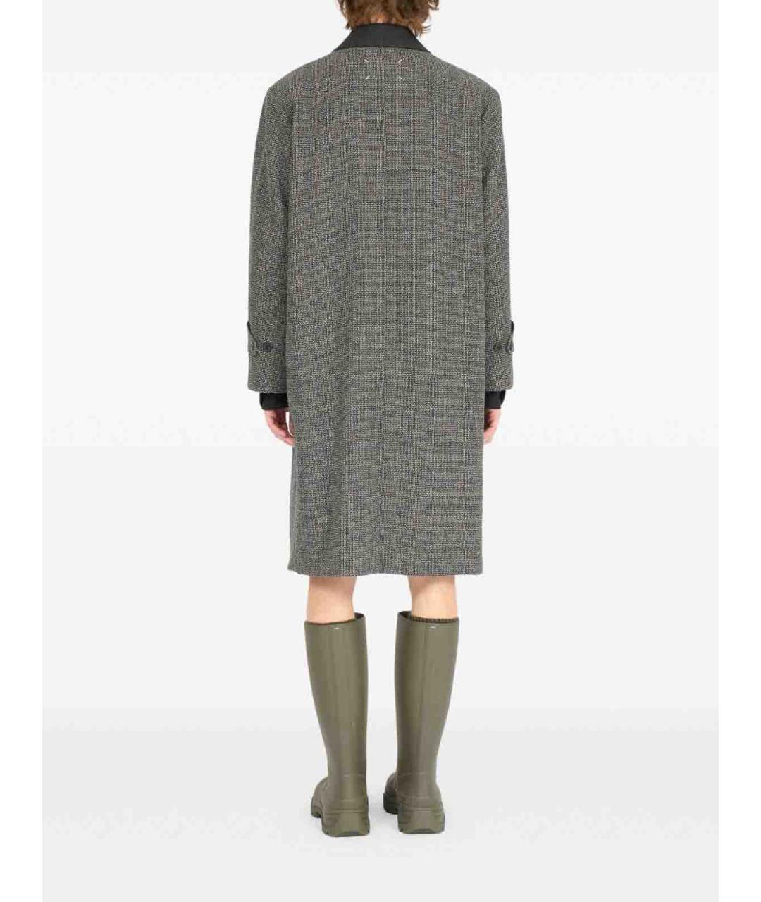 MAISON MARGIELA Серое шерстяное пальто, фото 4
