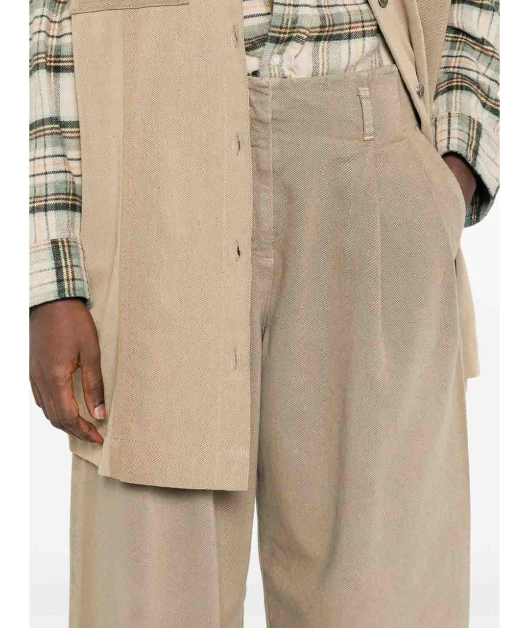 GOLDEN GOOSE Коричневые хлопковые джинсы клеш, фото 4
