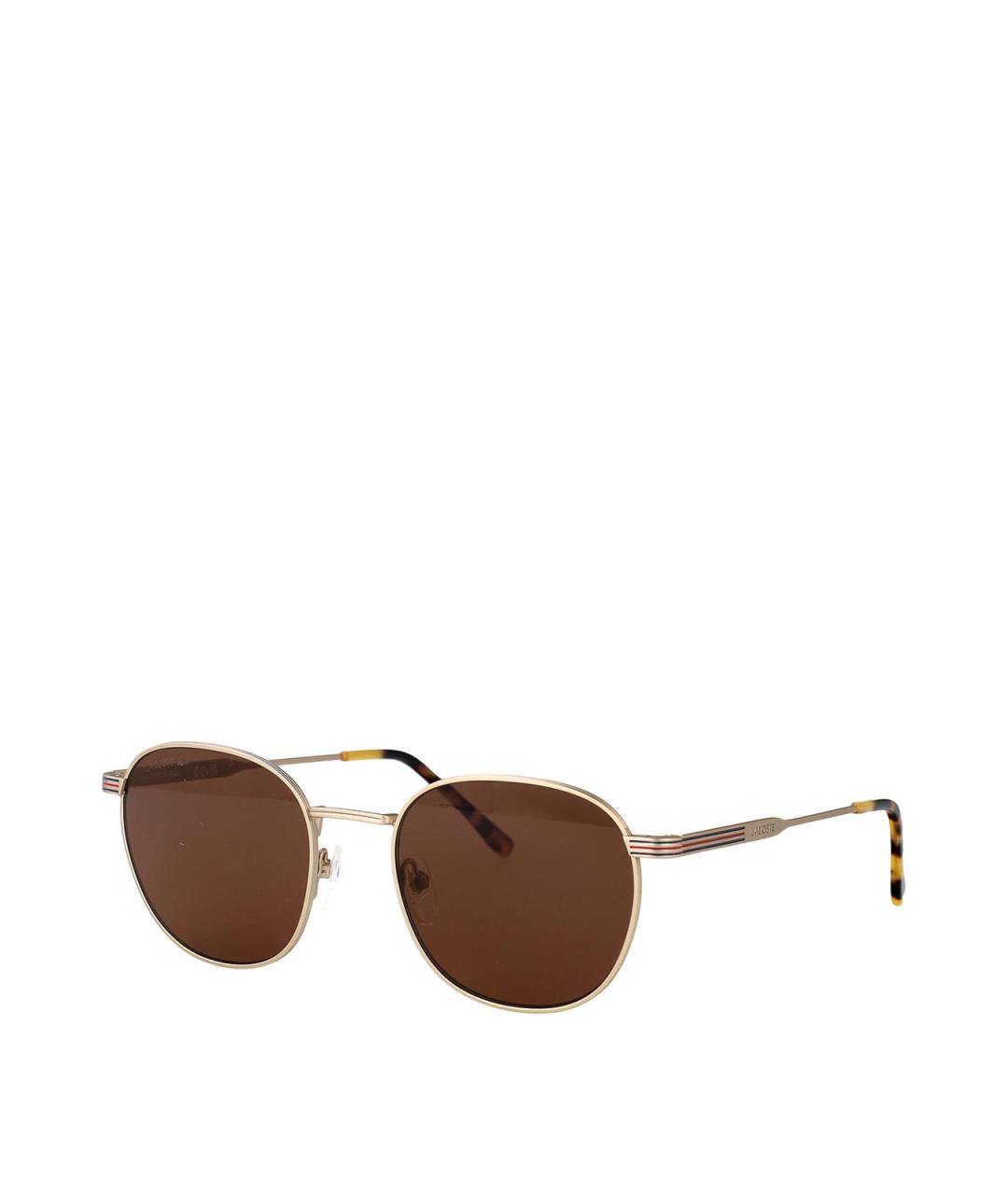 LACOSTE Золотые металлические солнцезащитные очки, фото 2