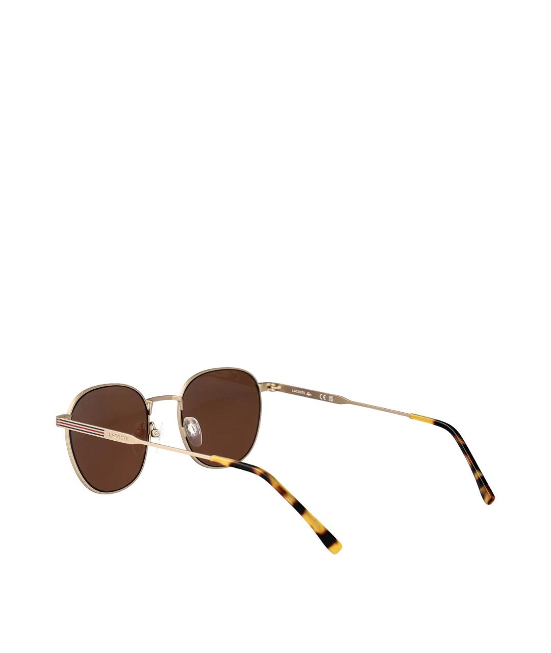 LACOSTE Золотые металлические солнцезащитные очки, фото 4