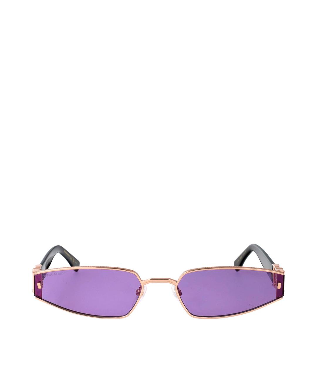 DSQUARED2 Золотые металлические солнцезащитные очки, фото 1