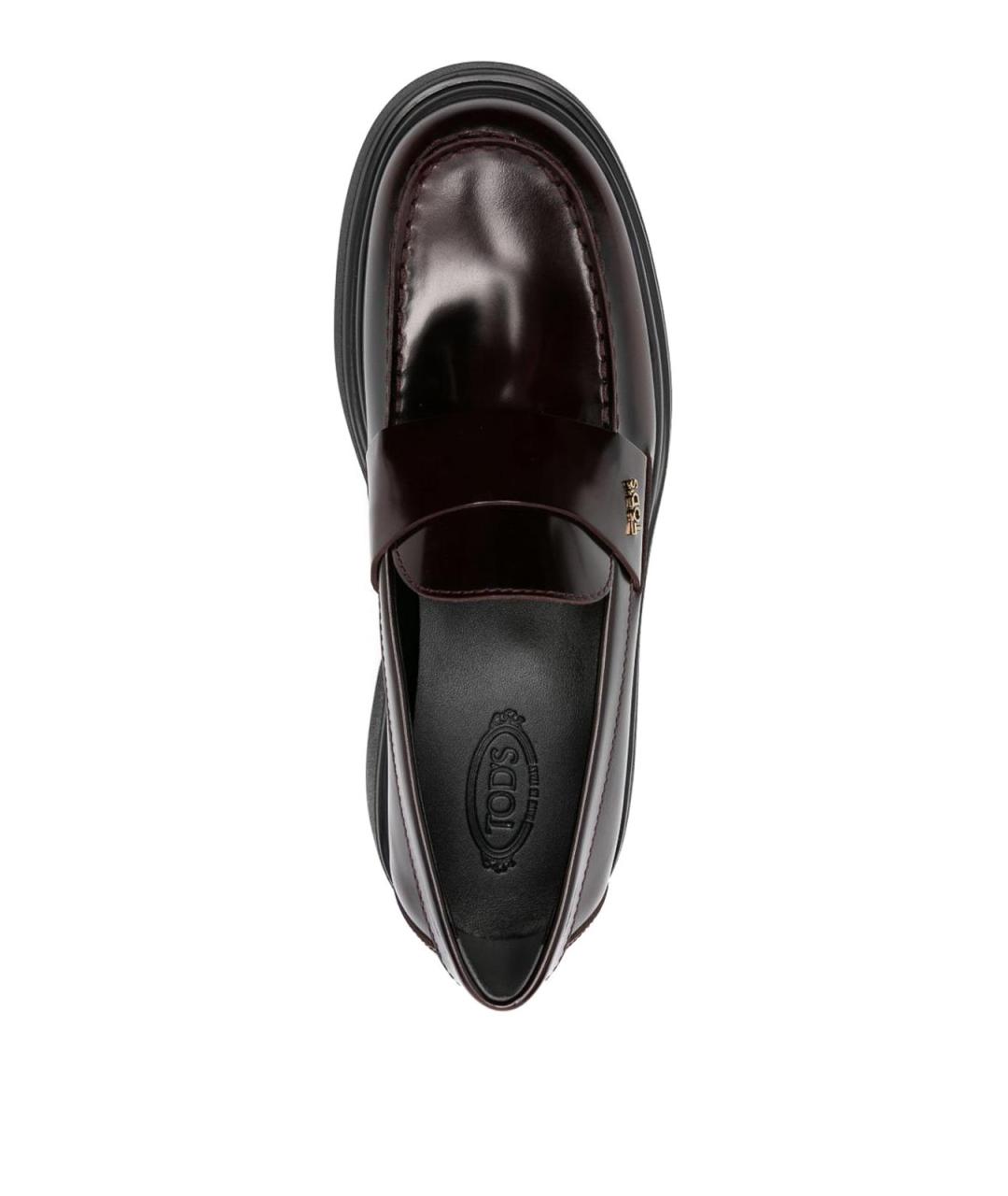 TOD'S Коричневые кожаные лоферы, фото 4