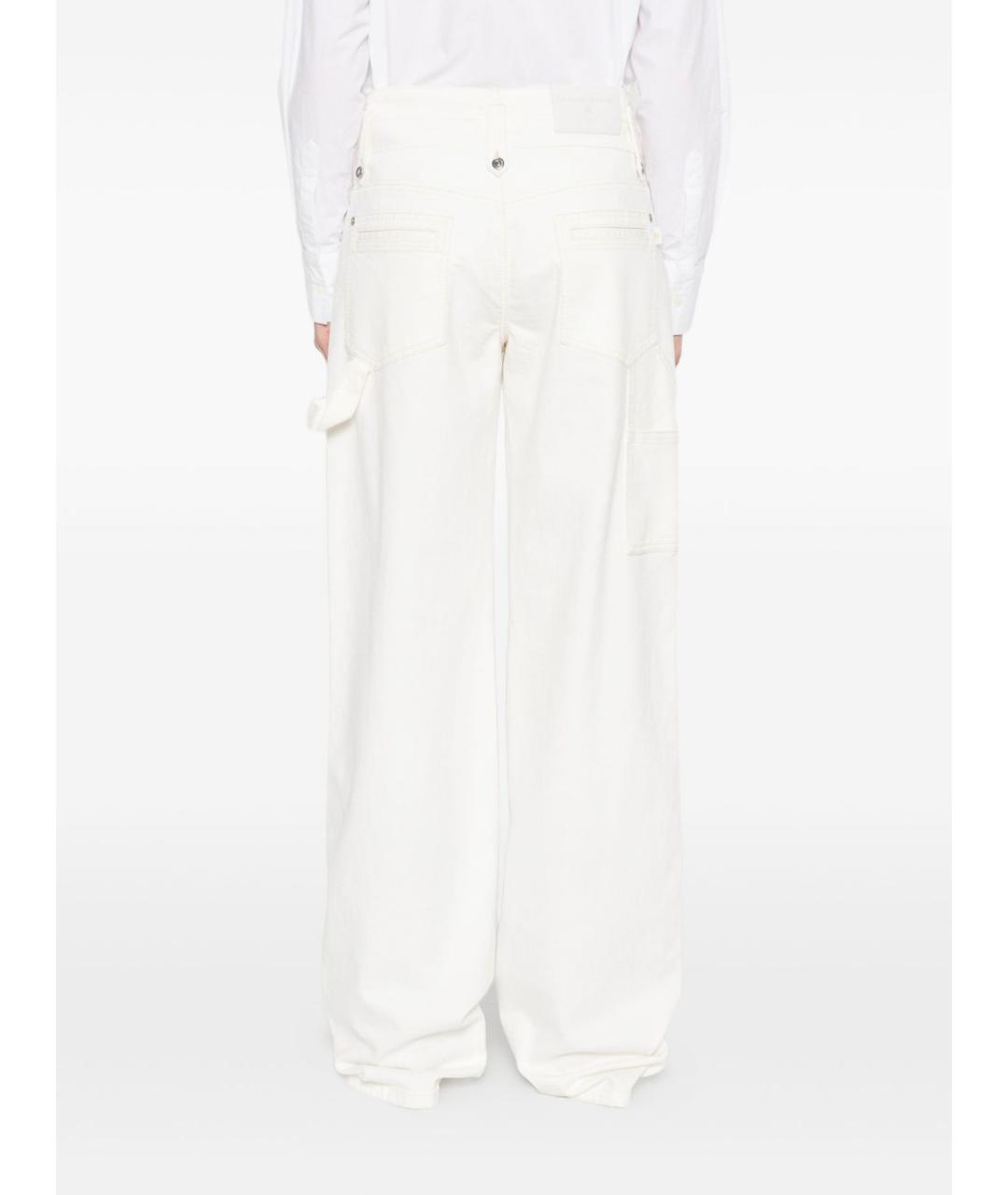 ERMANNO SCERVINO Белые хлопковые джинсы клеш, фото 2