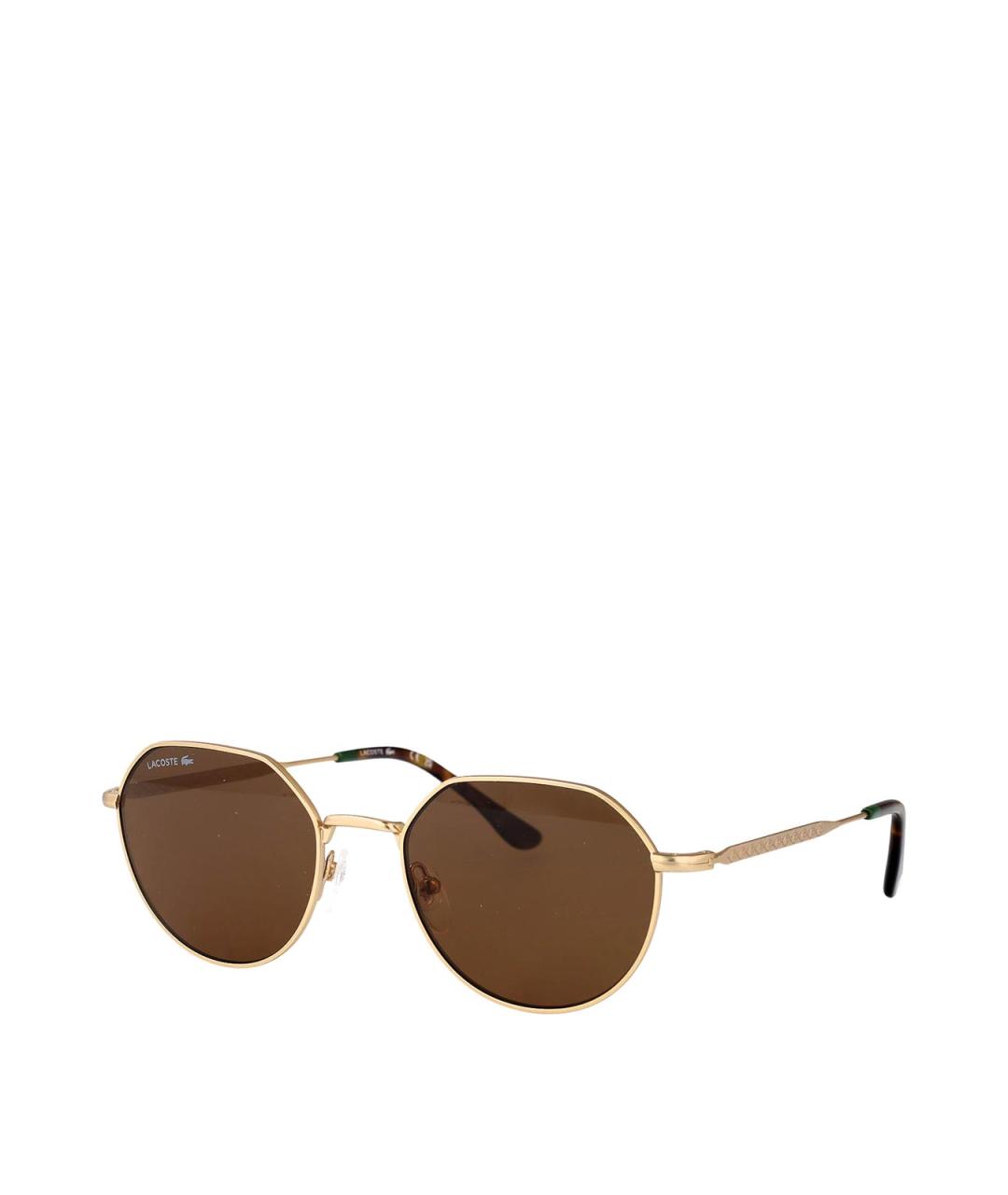 LACOSTE Золотые металлические солнцезащитные очки, фото 2