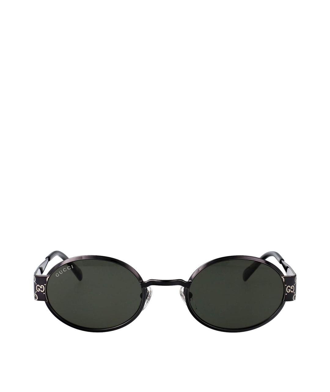 GUCCI Серебряные металлические солнцезащитные очки, фото 1