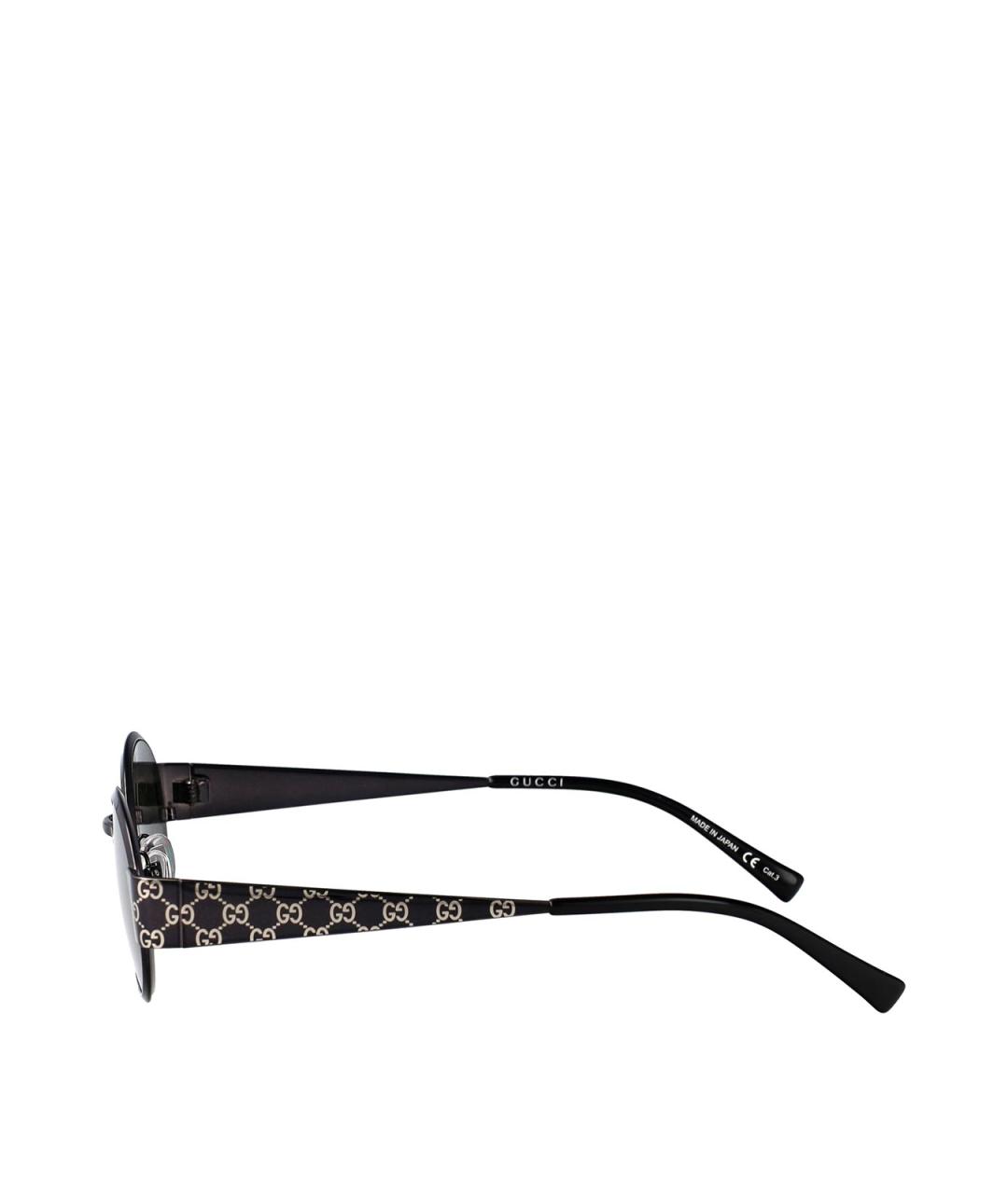 GUCCI Серебряные металлические солнцезащитные очки, фото 3