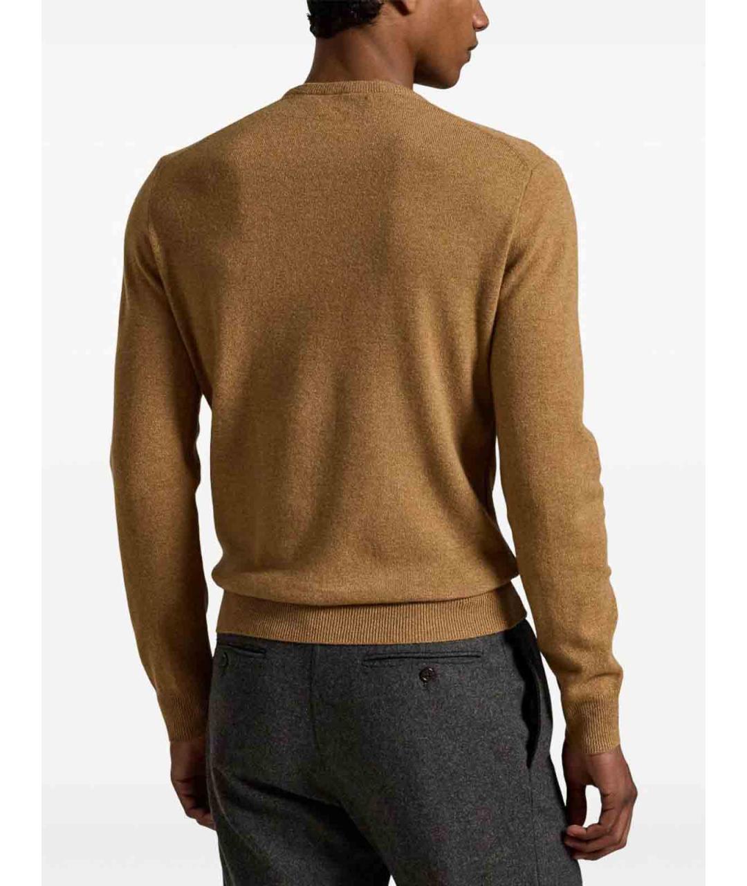 POLO RALPH LAUREN Коричневый шерстяной джемпер / свитер, фото 4
