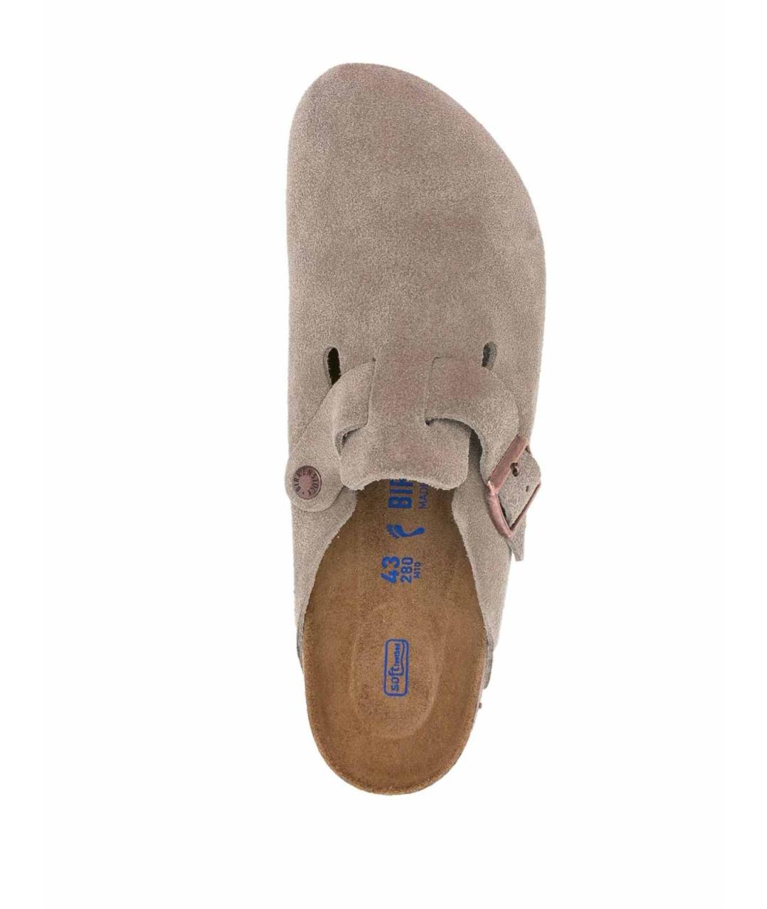 BIRKENSTOCK Бежевые замшевые сабо, фото 4