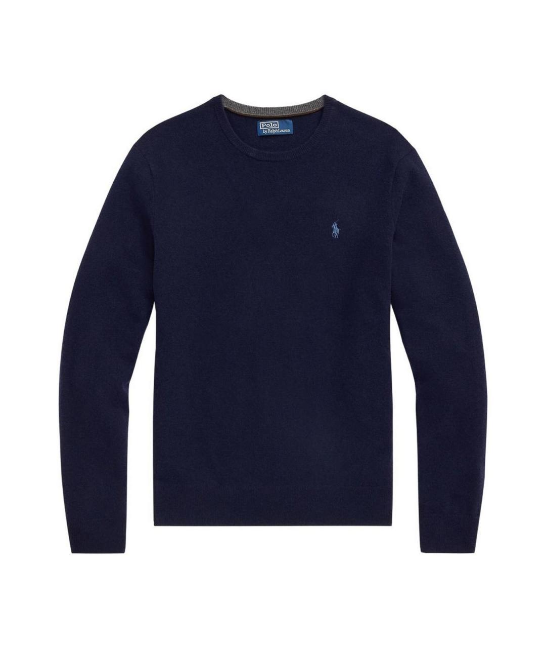 POLO RALPH LAUREN Синий шерстяной джемпер / свитер, фото 1