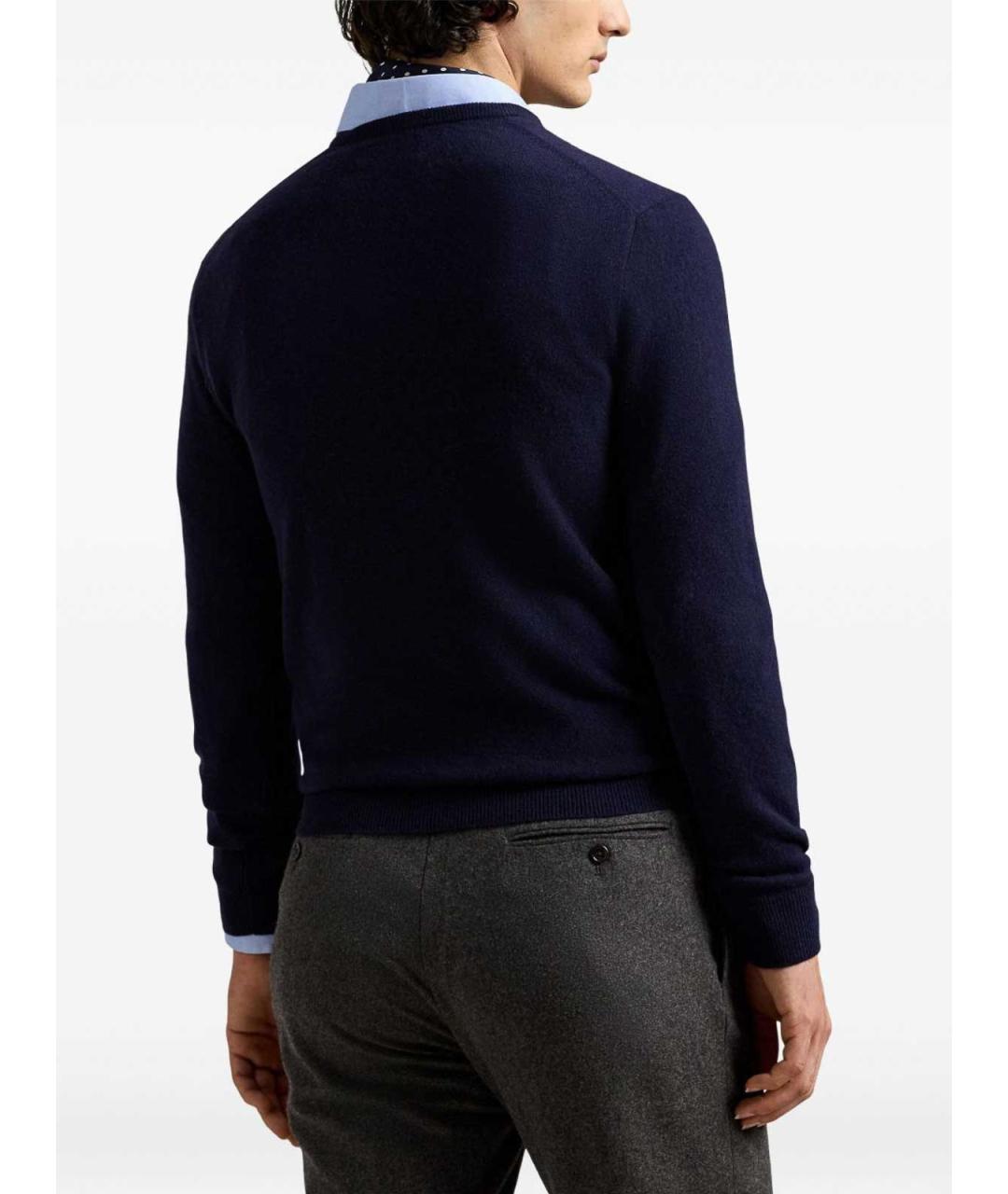 POLO RALPH LAUREN Синий шерстяной джемпер / свитер, фото 3