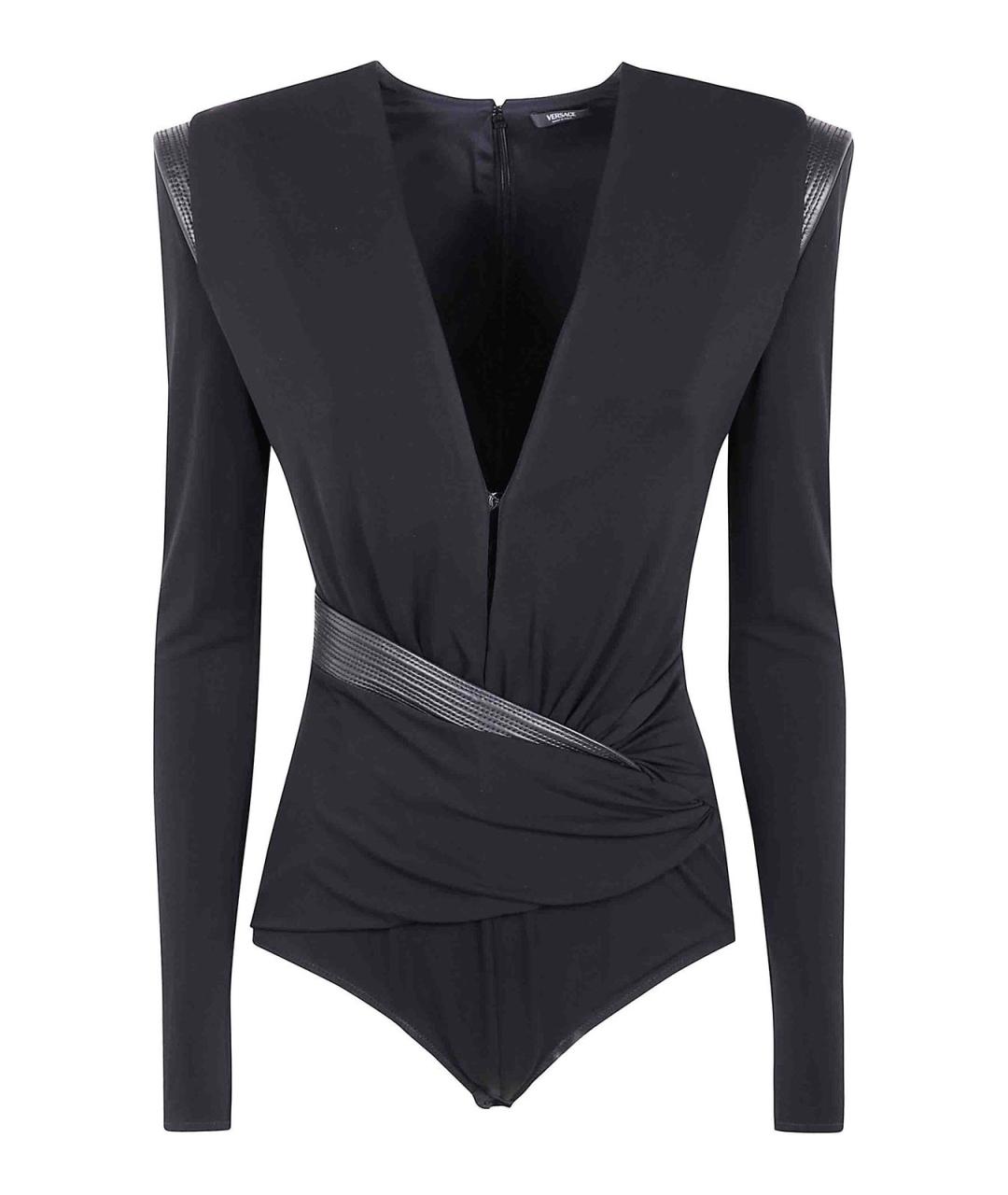 VERSACE Черная вискозная майка, фото 1