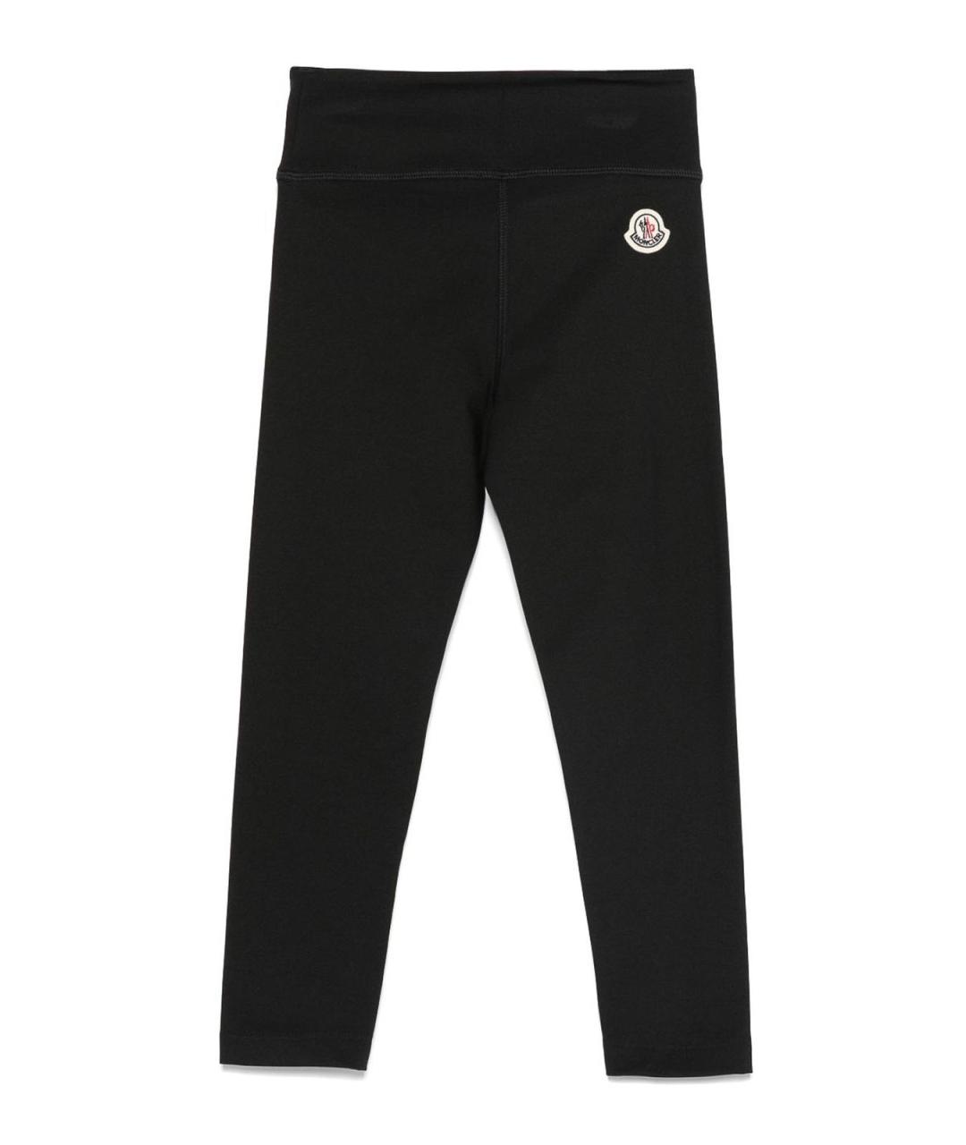 MONCLER Черные синтетические брюки и шорты, фото 2