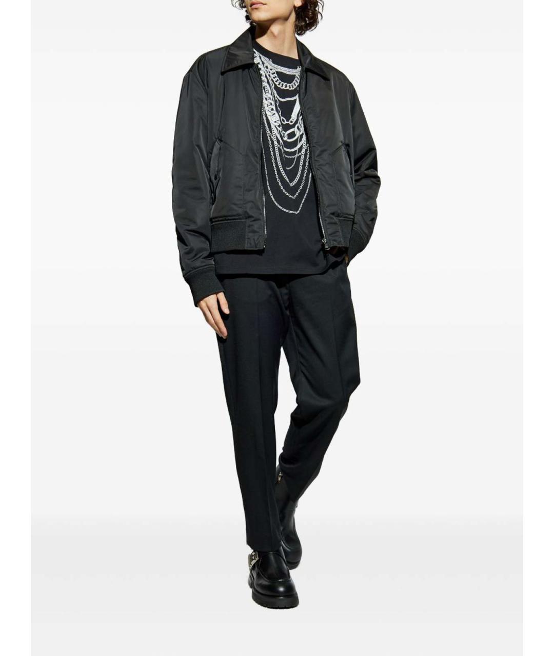 BALMAIN Черная хлопковая футболка, фото 5