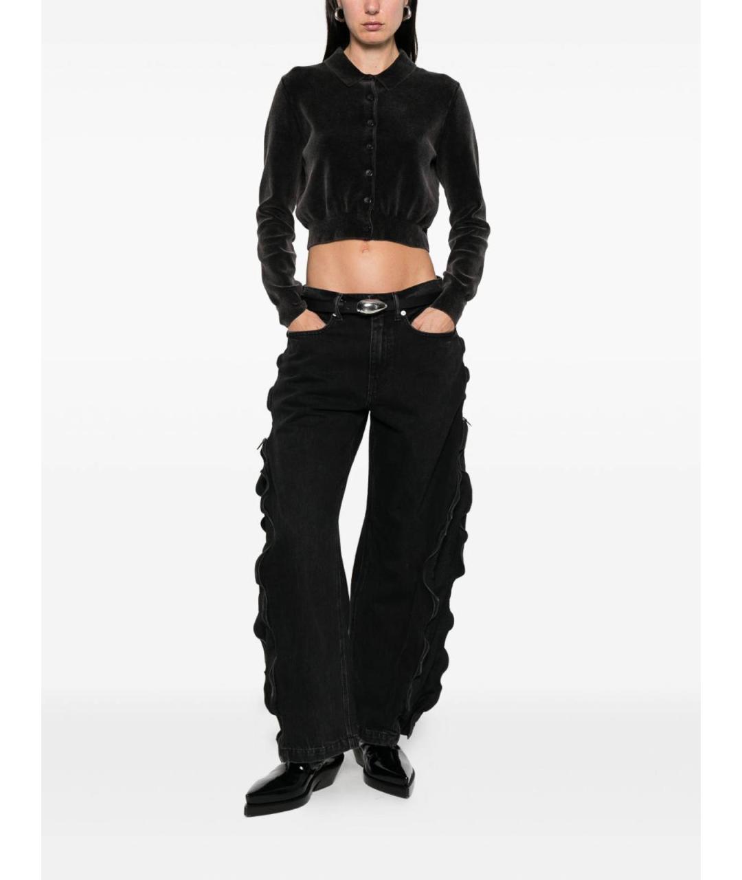 ALEXANDER WANG Черный хлопковый кардиган, фото 2