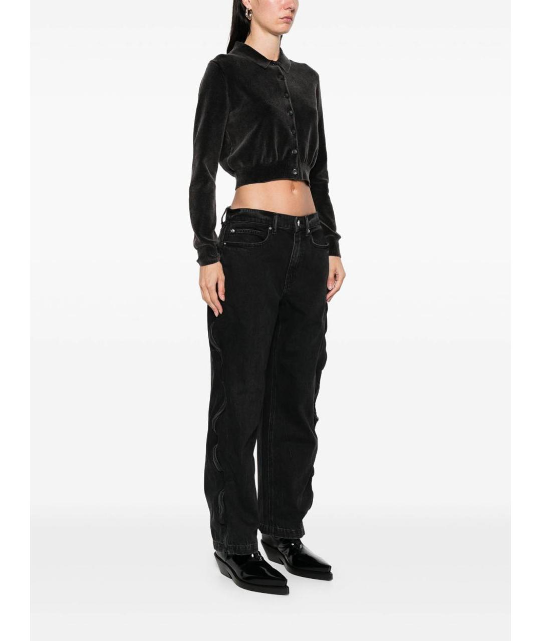 ALEXANDER WANG Черный хлопковый кардиган, фото 5