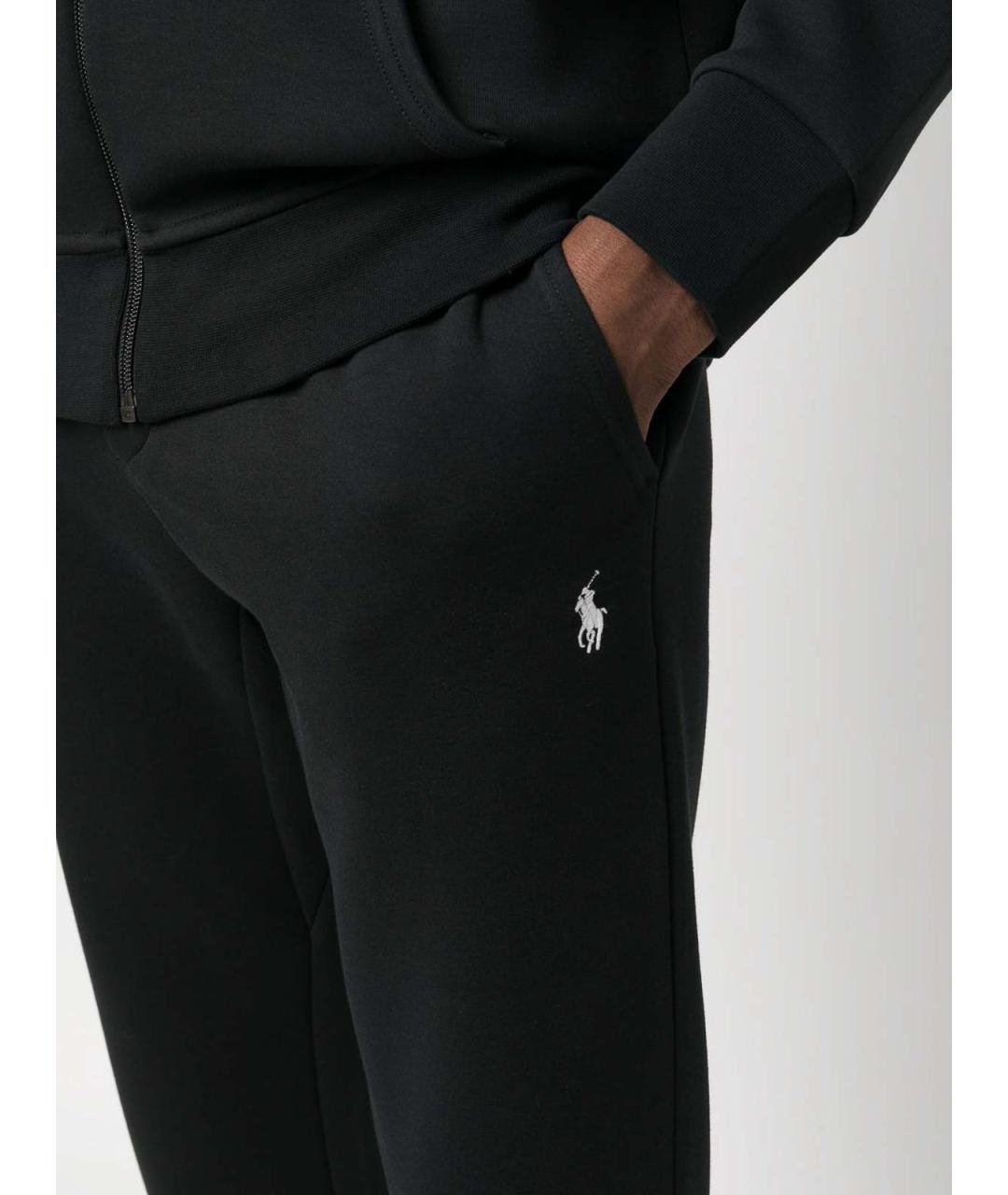 POLO RALPH LAUREN Черные полиэстеровые повседневные брюки, фото 2