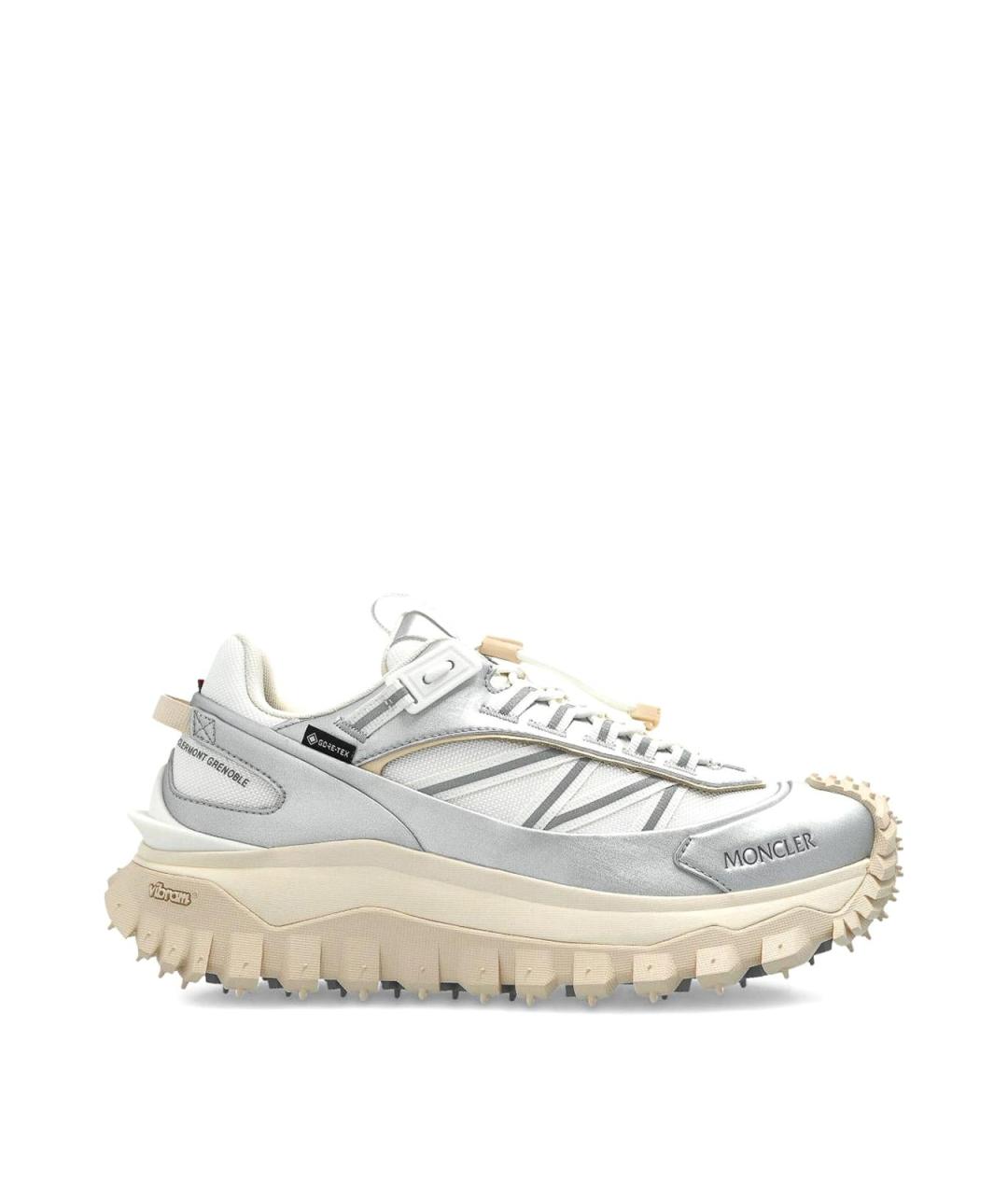 MONCLER Серебряные резиновые кроссовки, фото 1