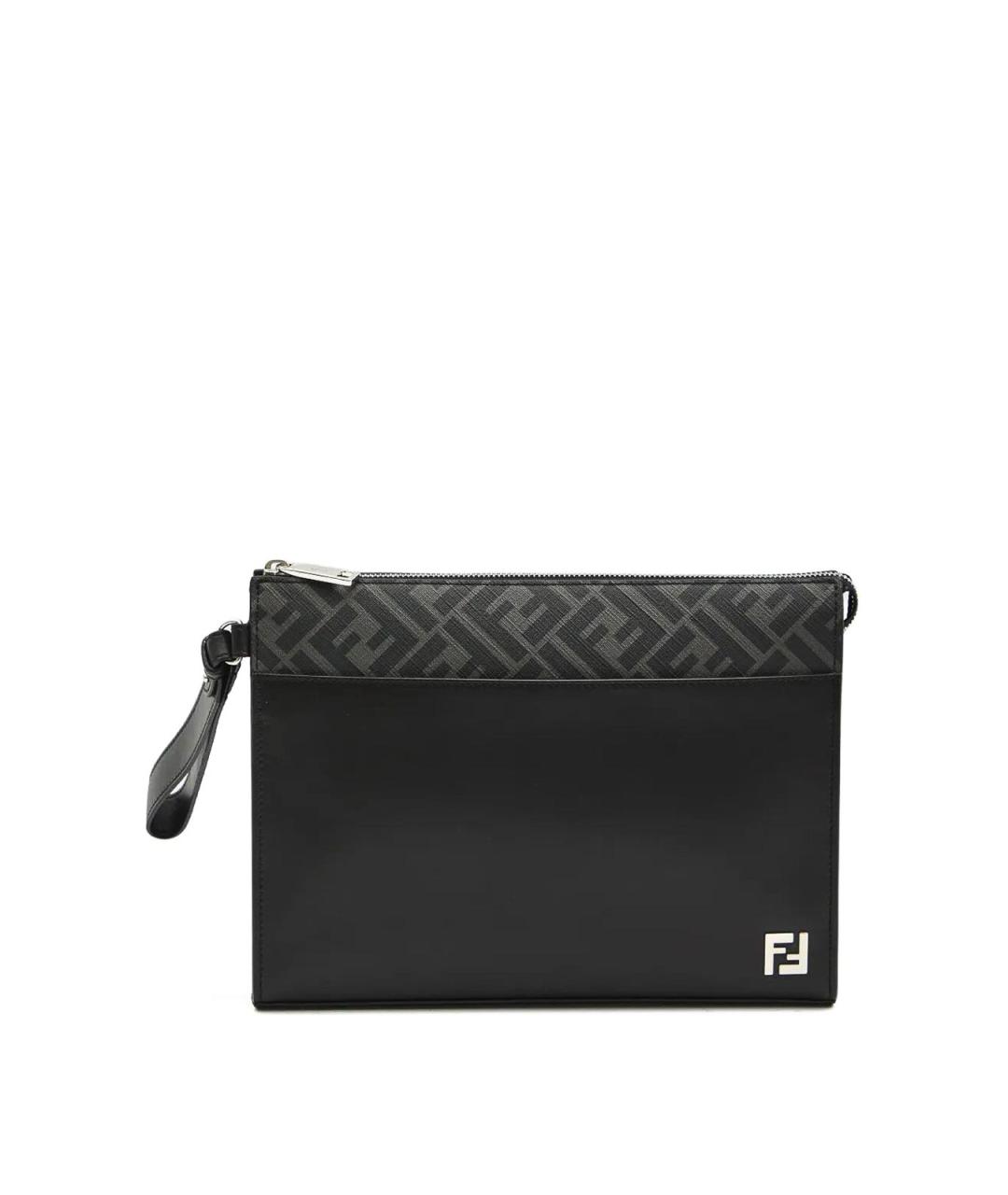 FENDI Черная тканевая папка для документов, фото 1