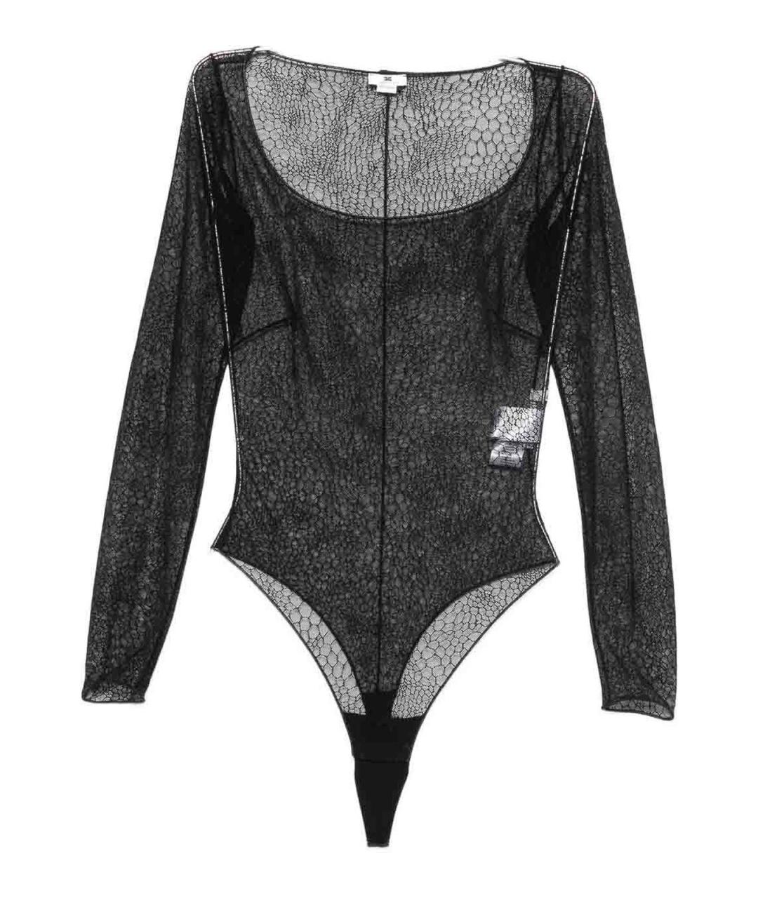 ELISABETTA FRANCHI Черное полиамидовое боди, фото 1