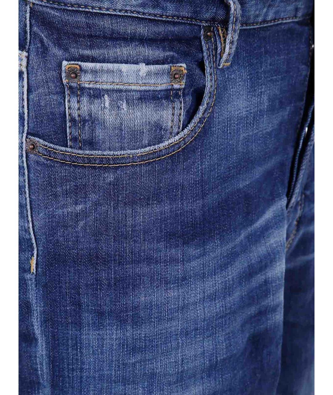 DSQUARED2 Синие хлопковые джинсы, фото 3