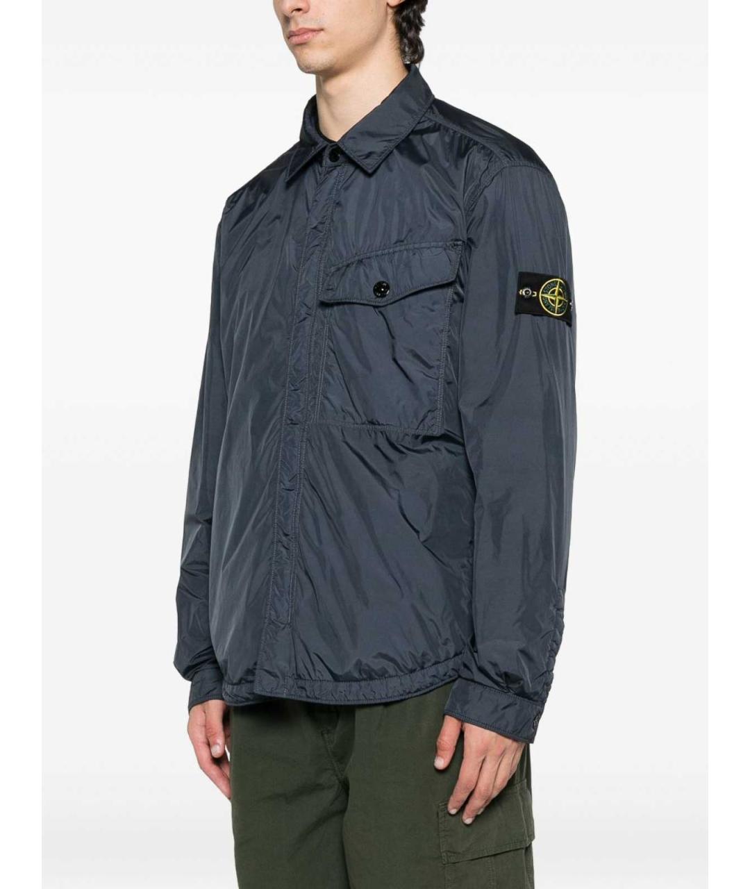 STONE ISLAND Синяя полиамидовая куртка, фото 3
