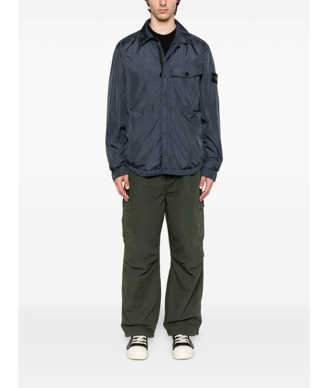 STONE ISLAND Синяя полиамидовая куртка, фото 5
