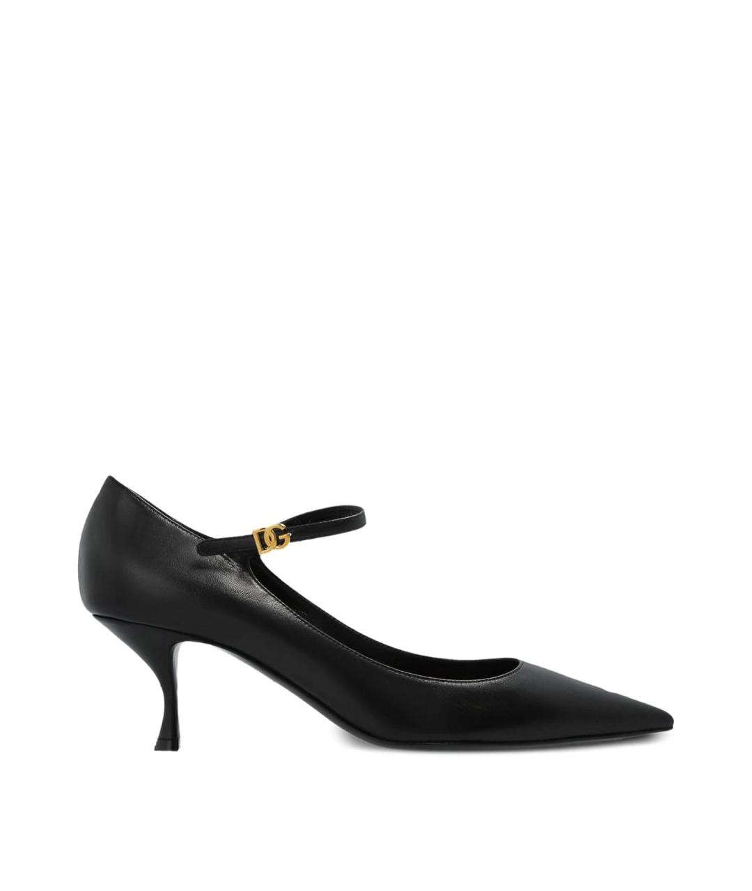 DOLCE&GABBANA Черные кожаные туфли, фото 1