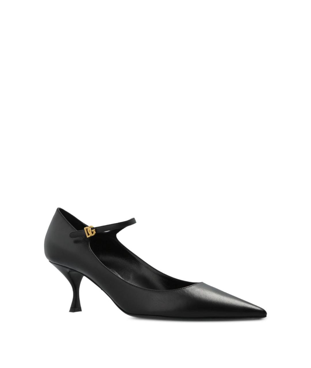 DOLCE&GABBANA Черные кожаные туфли, фото 4