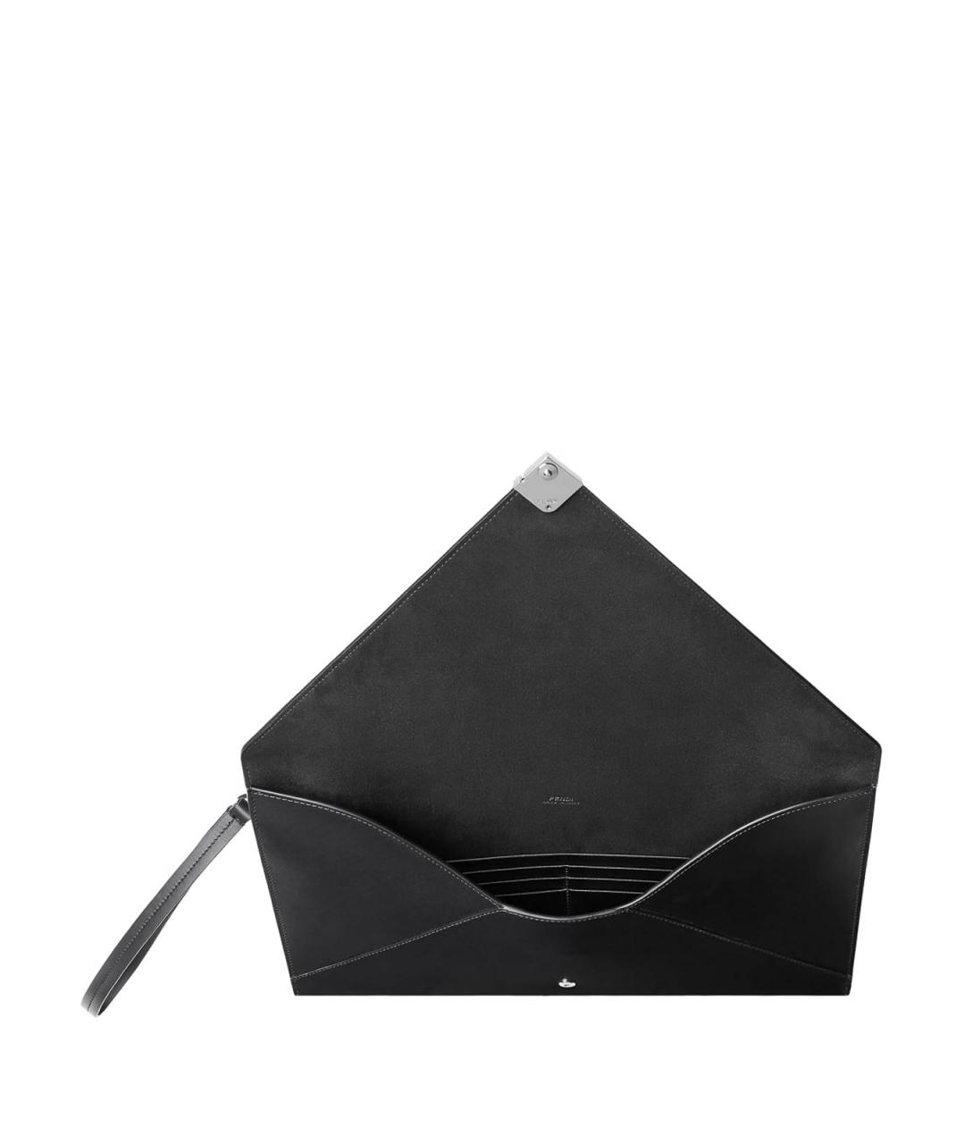 FENDI Черная кожаная барсетка, фото 3
