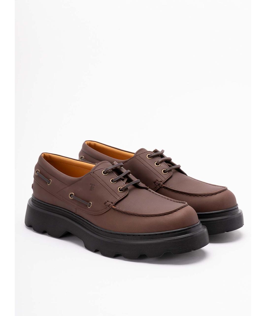 TOD'S Коричневые кожаные мокасины, фото 5