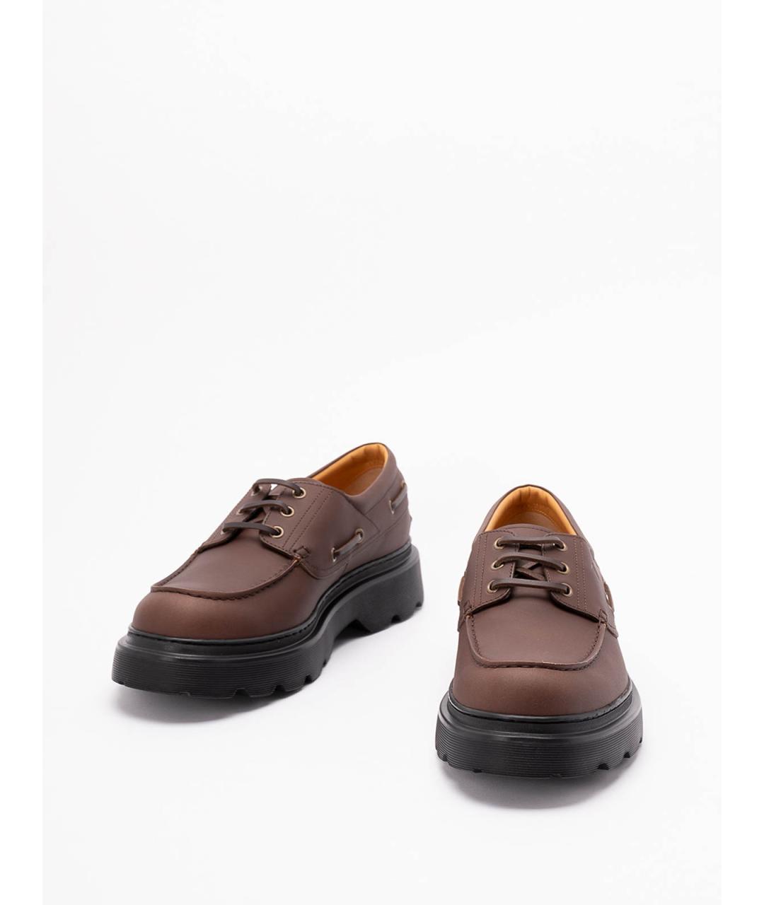 TOD'S Коричневые кожаные мокасины, фото 2