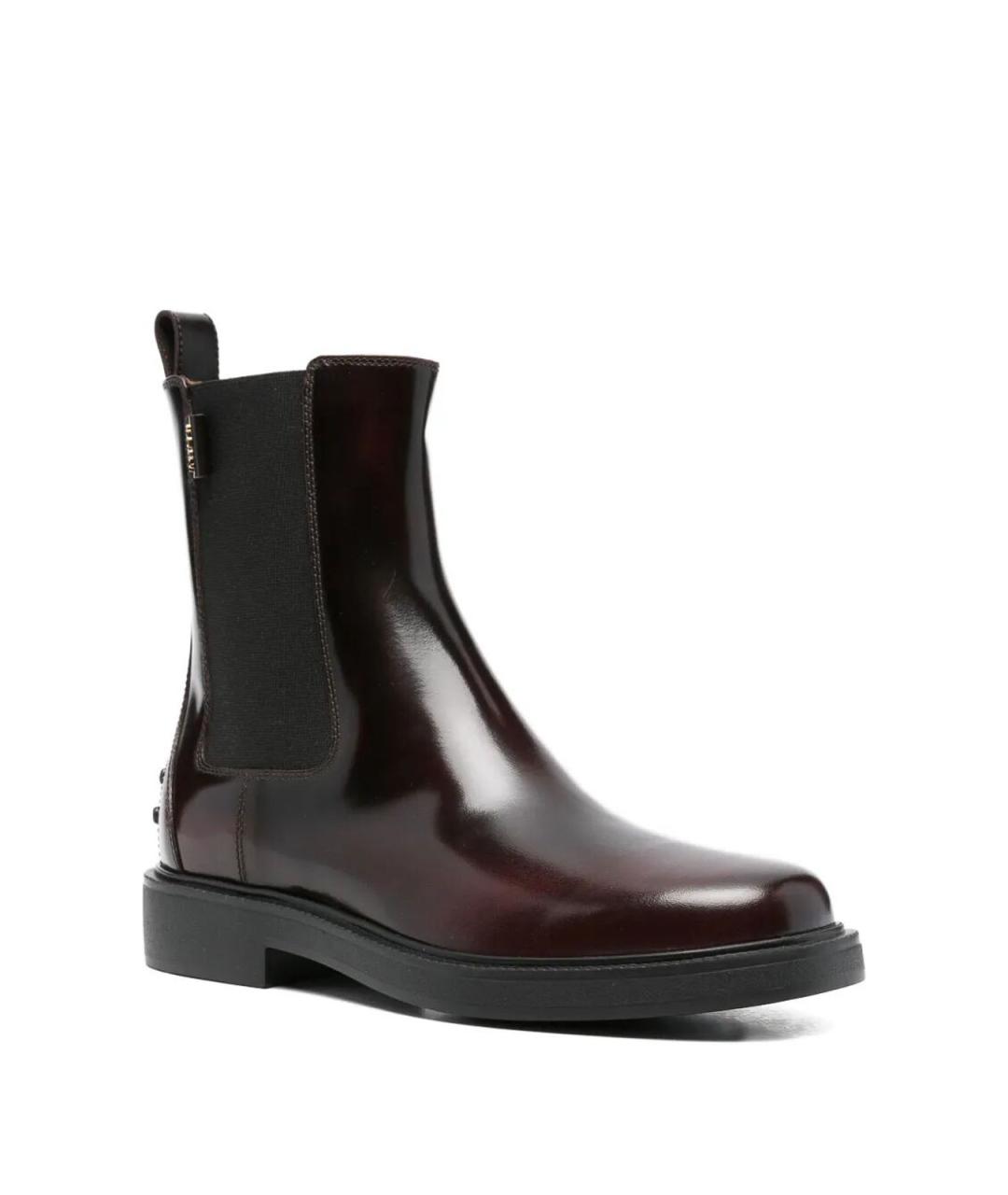 TOD'S Черные кожаные сапоги, фото 2