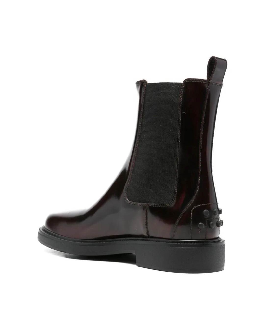 TOD'S Черные кожаные сапоги, фото 3