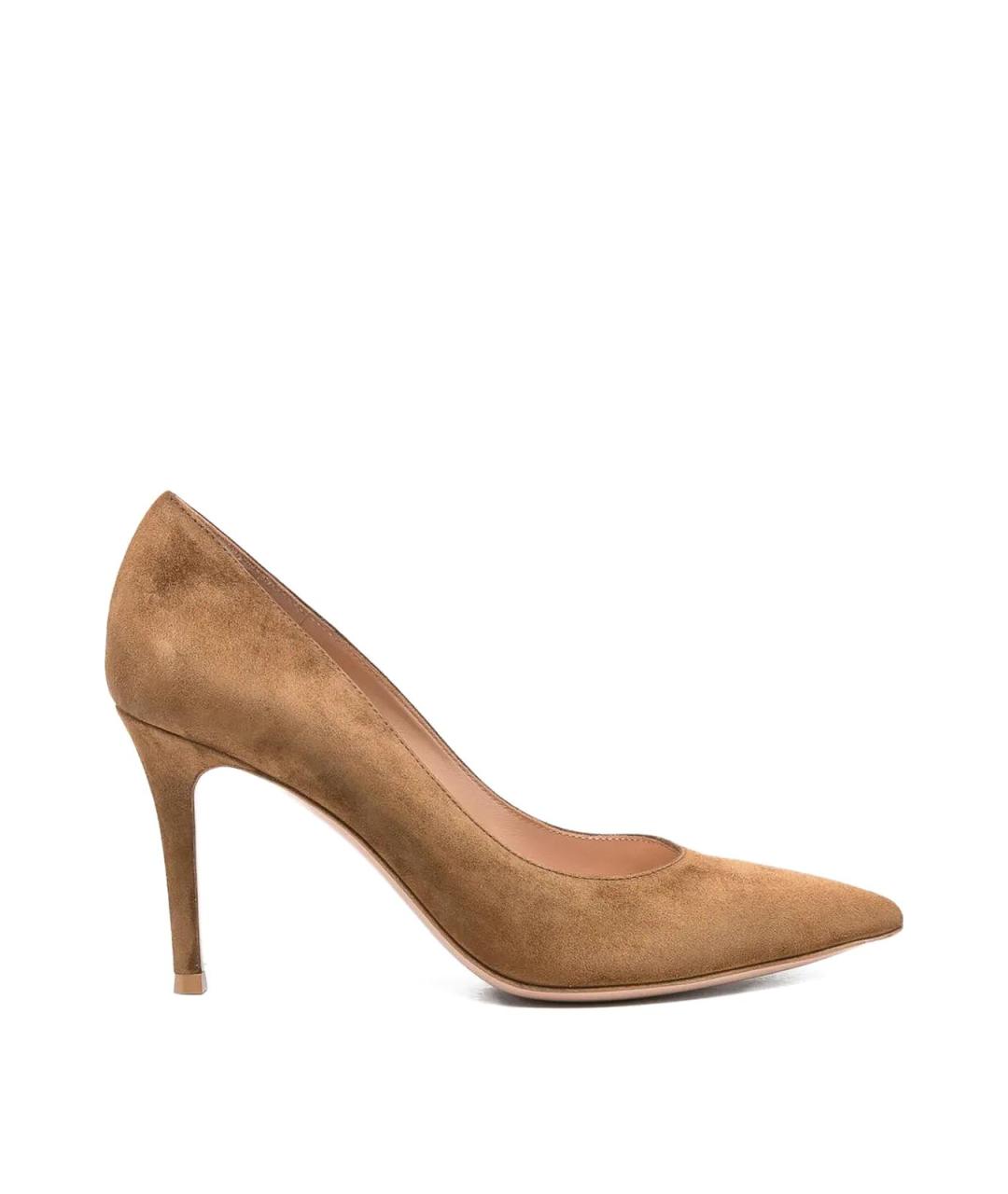 GIANVITO ROSSI Коричневые замшевые туфли, фото 1
