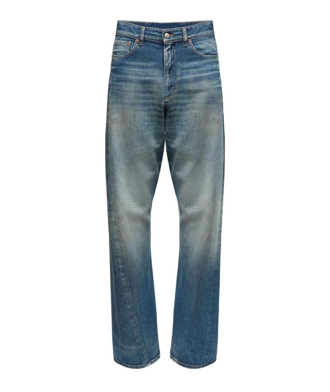 MM6 MAISON MARGIELA Синие хлопковые джинсы, фото 1