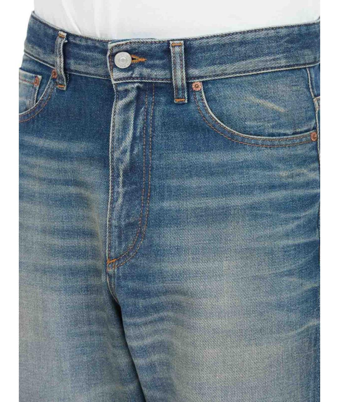 MM6 MAISON MARGIELA Синие хлопковые джинсы, фото 5