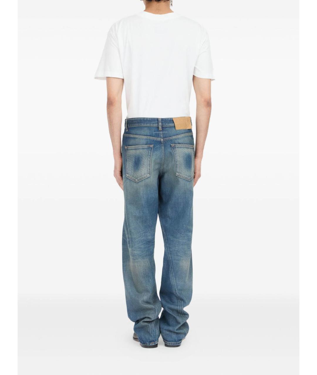 MM6 MAISON MARGIELA Синие хлопковые джинсы, фото 3