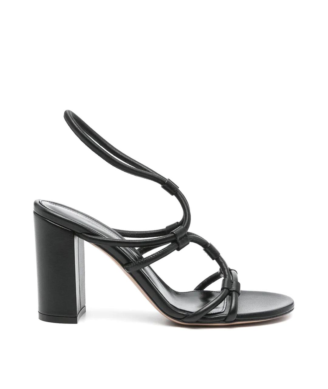 GIANVITO ROSSI Черные кожаные сандалии, фото 1