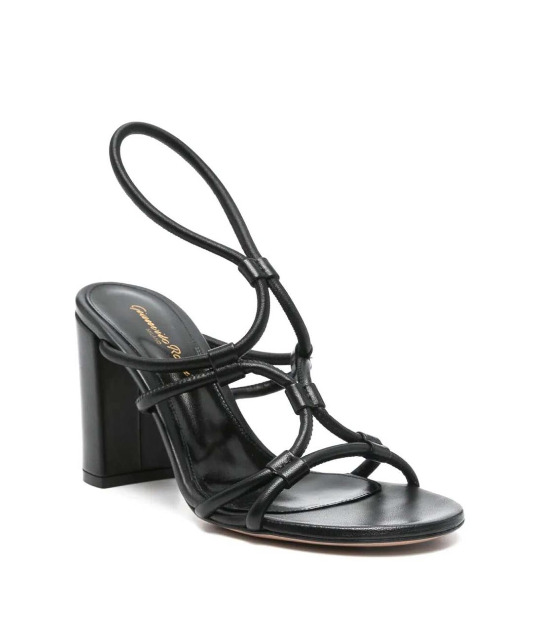 GIANVITO ROSSI Черные кожаные сандалии, фото 2