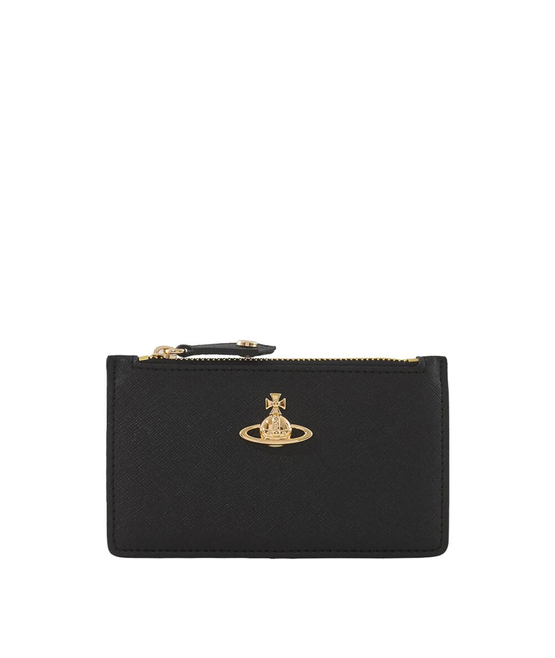 VIVIENNE WESTWOOD Черный кожаный кошелек, фото 1