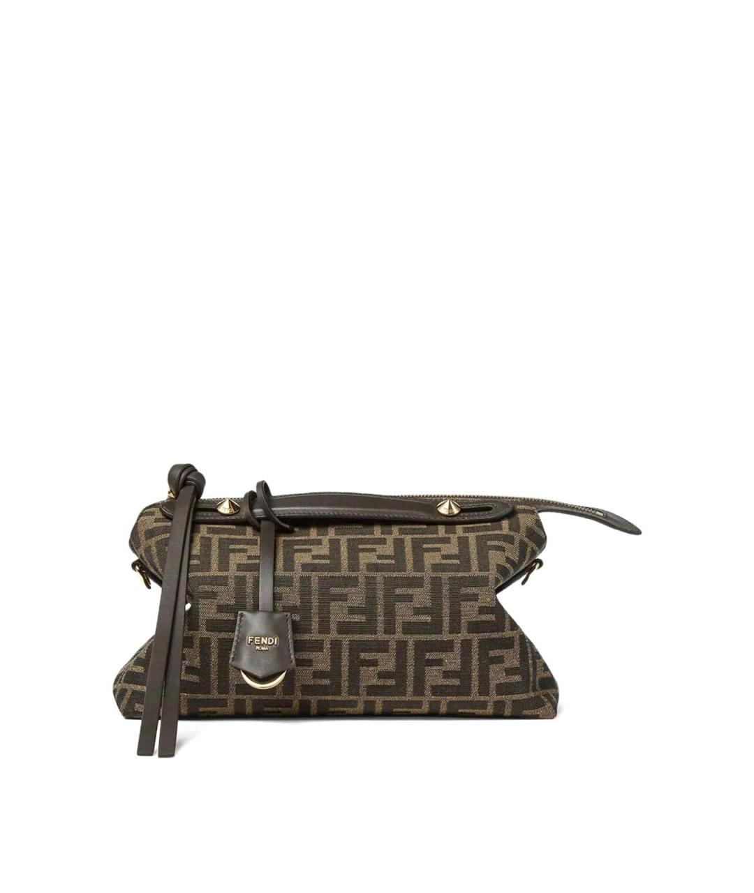 FENDI Коричневая тканевая сумка через плечо, фото 1
