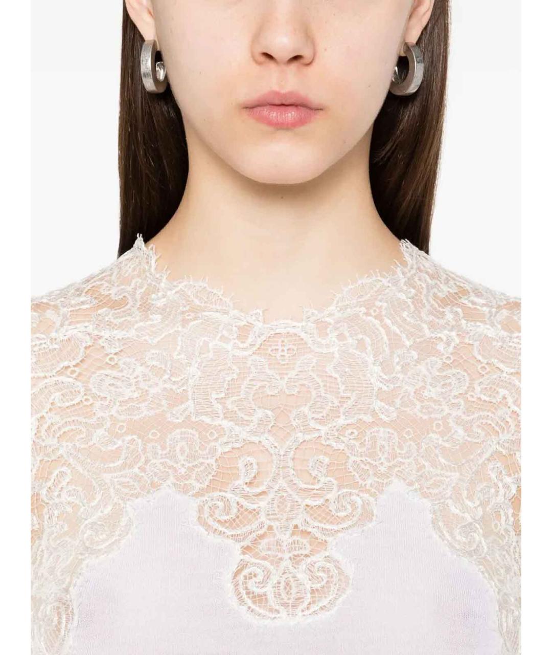 ERMANNO SCERVINO Белый шерстяной джемпер / свитер, фото 5
