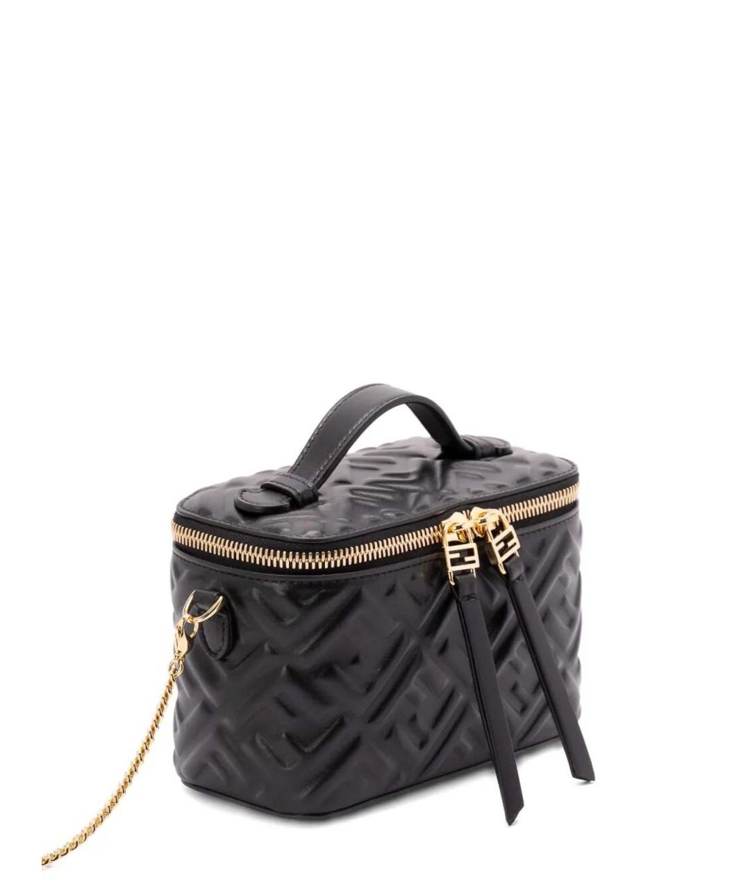 FENDI Черная кожаная сумка через плечо, фото 3