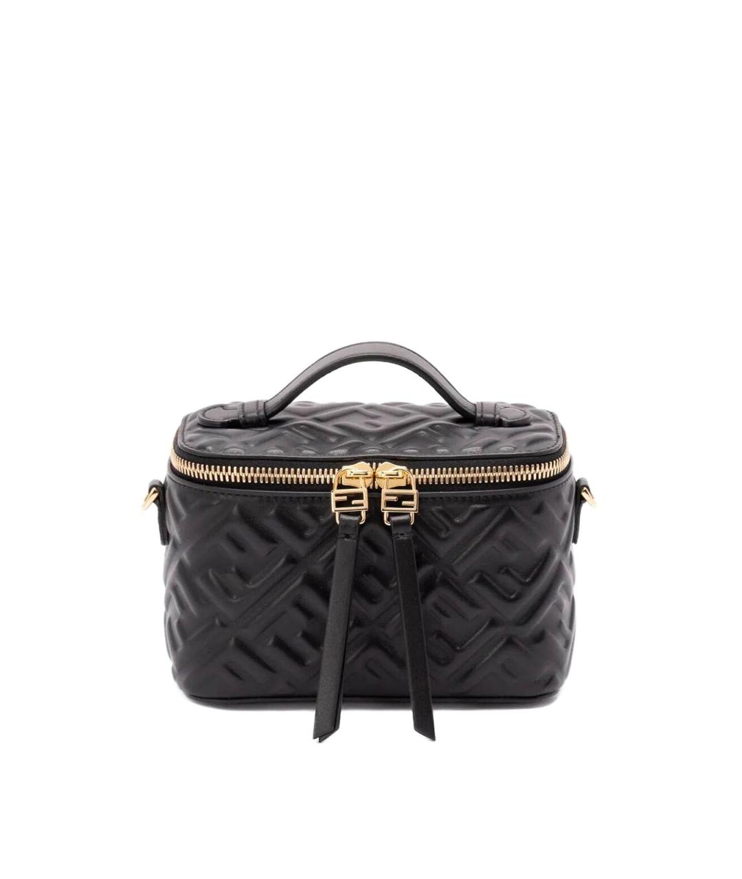 FENDI Черная кожаная сумка через плечо, фото 1